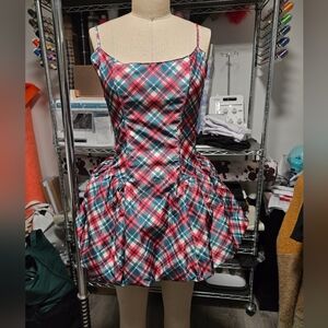 Sugar Thrillz Red Plaid Bubble Dress